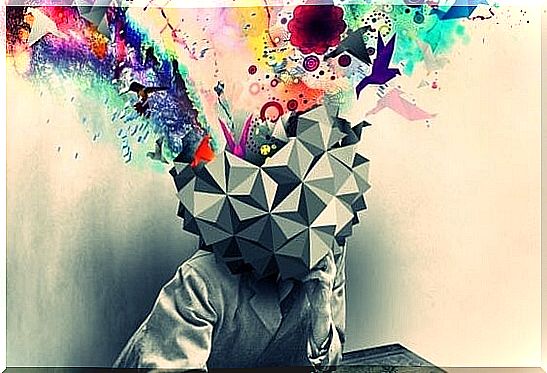 exploding head in colors symbolizing overcoming depression