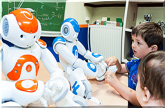 Robots with children