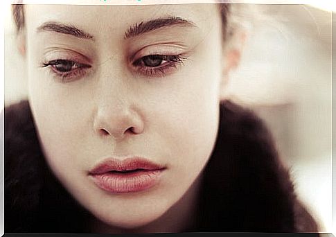 Woman with sad eyes
